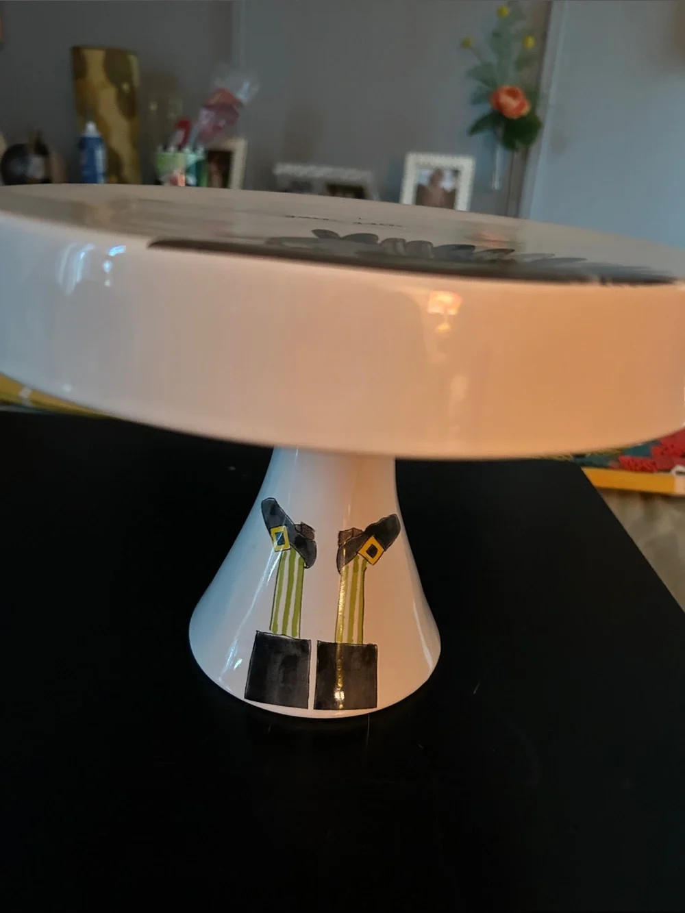 Gobble Gobble Turkey Ceramic Serving Cake Stand -Turkey on Top,Legs on Stand